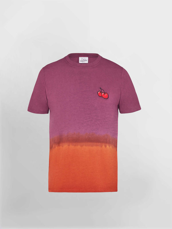 Two Cherries T-shirt Retro Rainbow