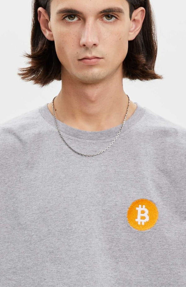 Bitcoin Logo T-shirt Grey