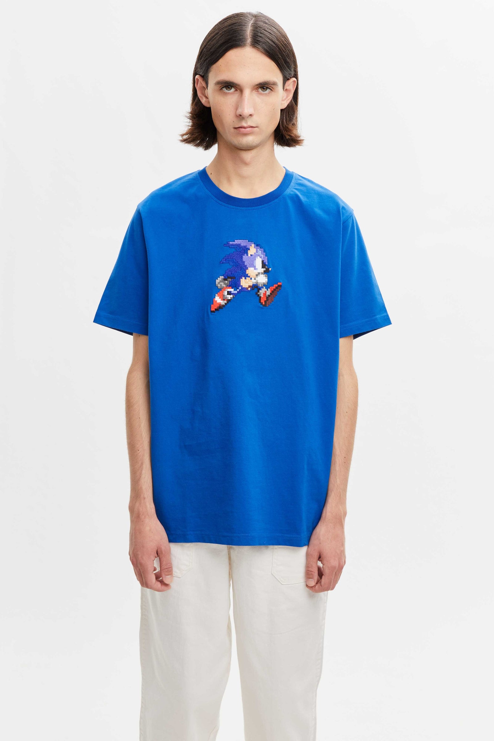 パンツ theredthread S print sweat1 toys blue sonicjumpingt-shirtblue-