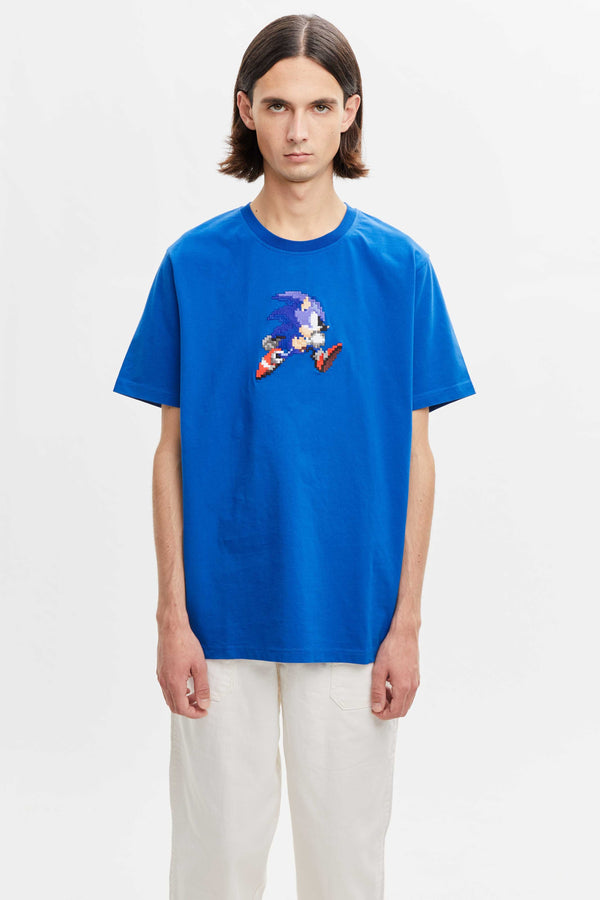 Sonic Jumping T-shirt Blue - BRICKTOWN x SONIC THE HEDGEHOG ™