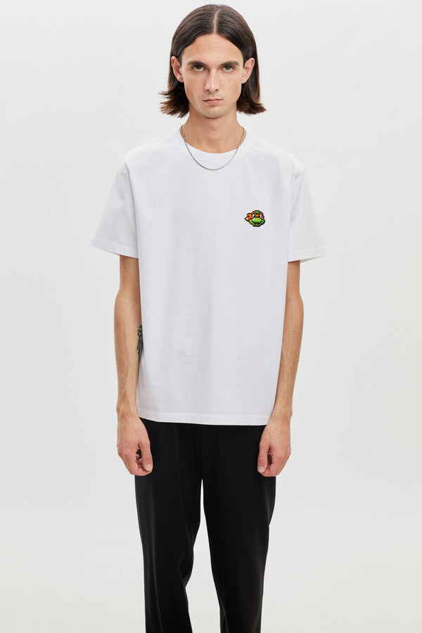 Michelangelo T-shirt White - BRICKTOWN x TMNT ™