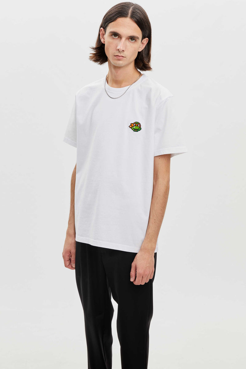 Michelangelo T-shirt White - BRICKTOWN x TMNT ™